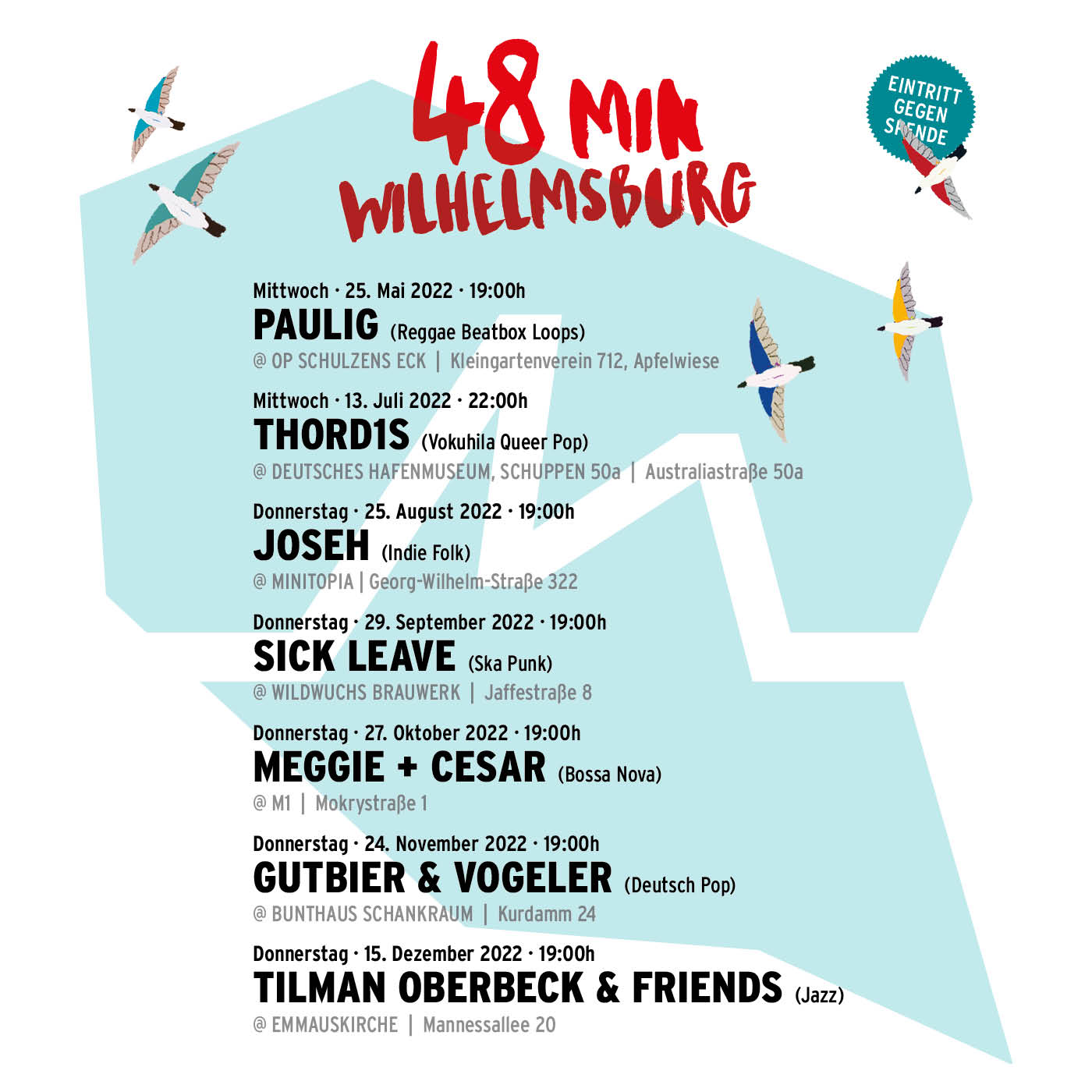 Plakat 48Min Wilhelmsburg mit allen Terminen